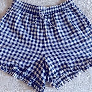 Crown & Ivy Navy and White Ruffle Shorts